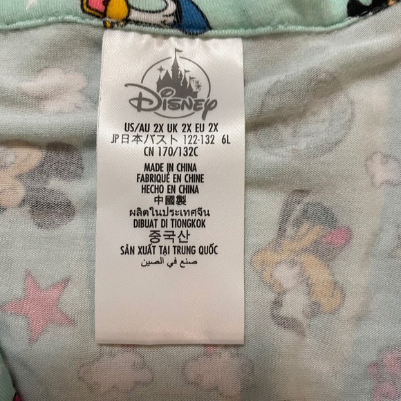Disney Mickey Mouse Donald Goofy Pajama Set Blue 2X Button Front Shorts Pajamas - Picture 3 of 9